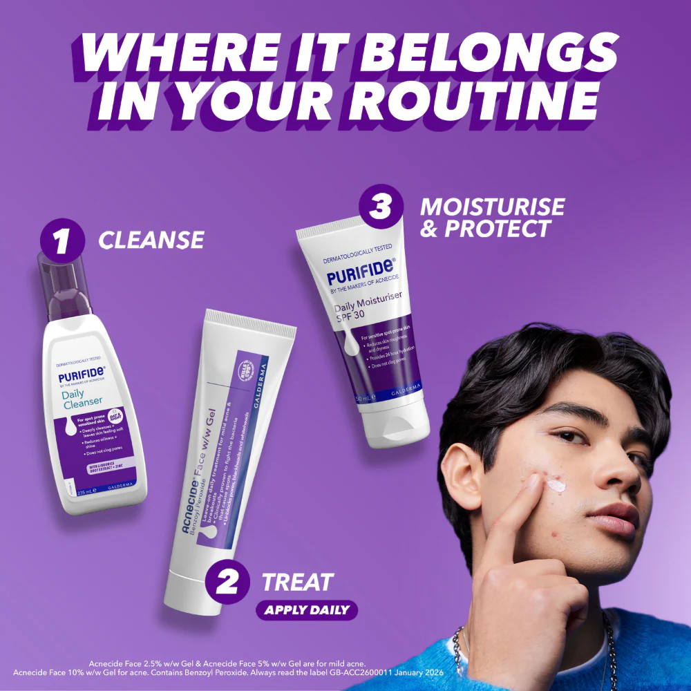 Acnecide + Purifide Leave On Spot Treatment with 5% Benzoyl Peroxide 15g - Image 7