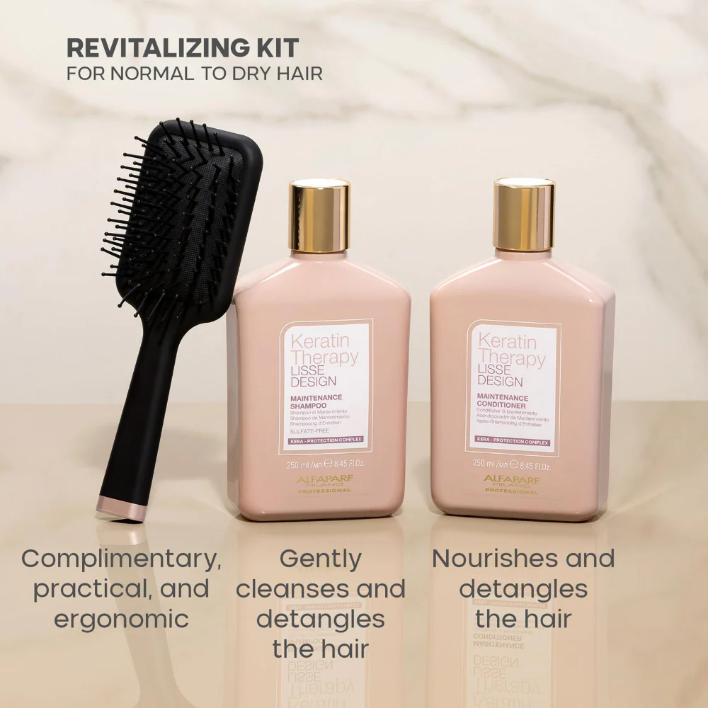 Alfaparf Milano Keratin Therapy Lisse Design Maintenance Kit with Shampoo & Conditioner - Image 4