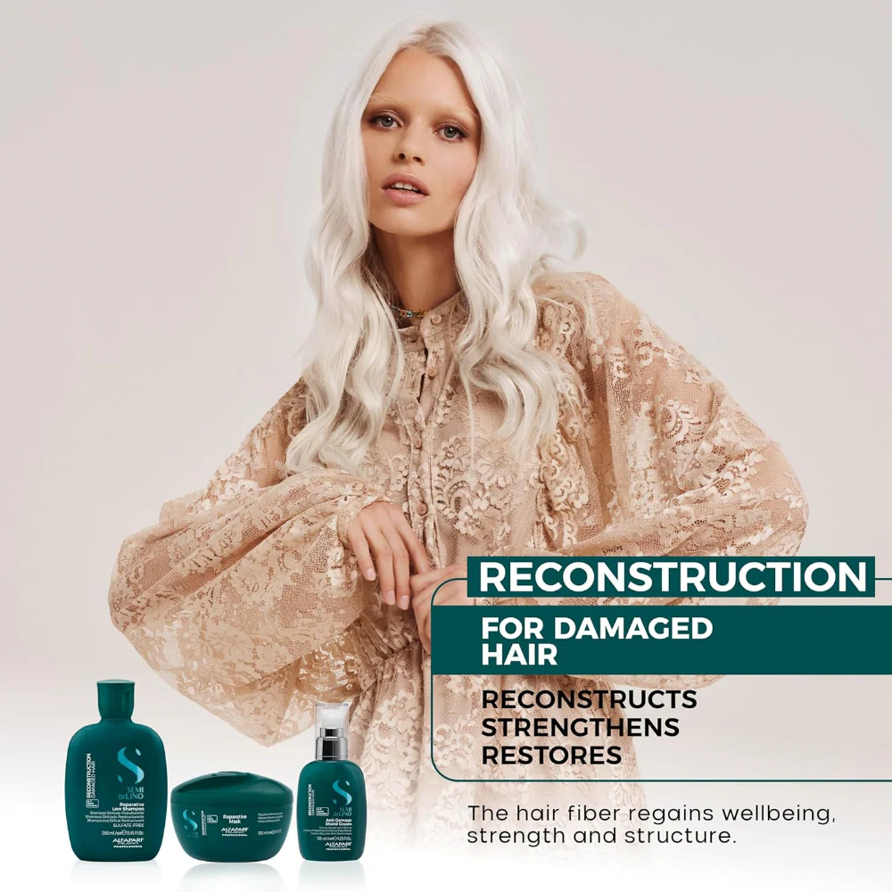 Alfaparf Milano Semi Di Lino Reparative Reconstruction Hair Mask 200ml - Image 6