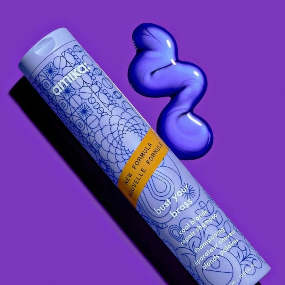 Amika Bust Your Brass Cool Blonde Repair Shampoo 275ml - Image 5