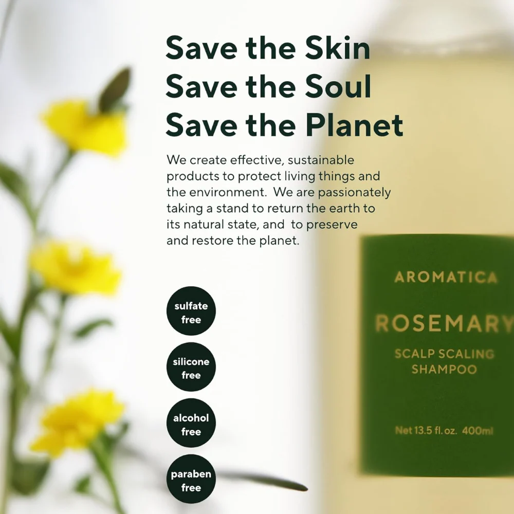 Aromatica Rosemary Scalp Scaling Shampoo 400ml - Image 5