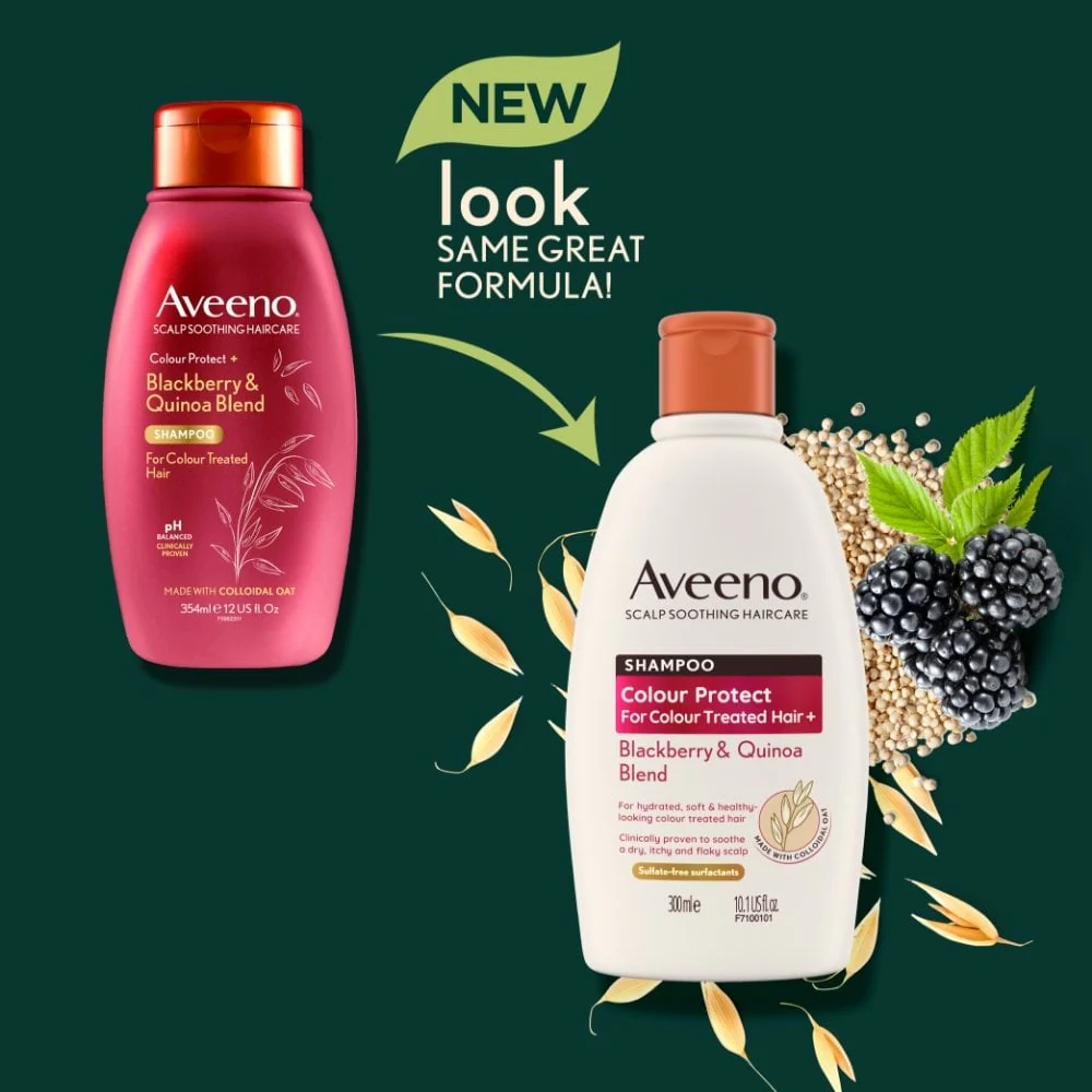 Aveeno Colour Protect+ Blackberry & Quinoa Blend Shampoo 300ml - Image 5