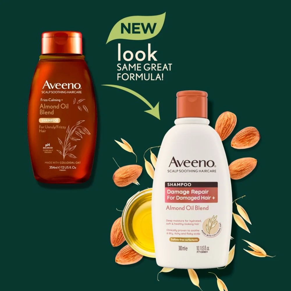 Aveeno Damage Repair+ Almond Oil Blend Shampoo 300ml - Image 5