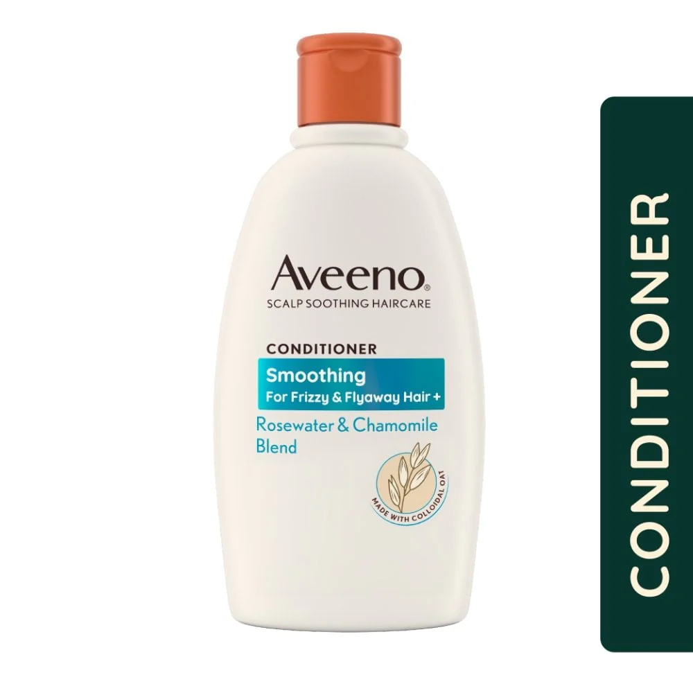 Aveeno Smoothing+ Rose Water & Chamomile Blend Conditioner 300ml - Image 2