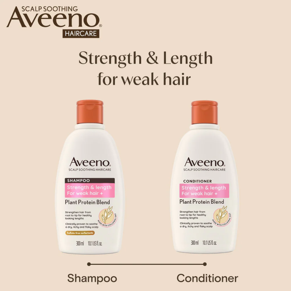 Aveeno Strength + Length Scalp Soothing Colloidal Oat Conditioner 300ml - Image 8