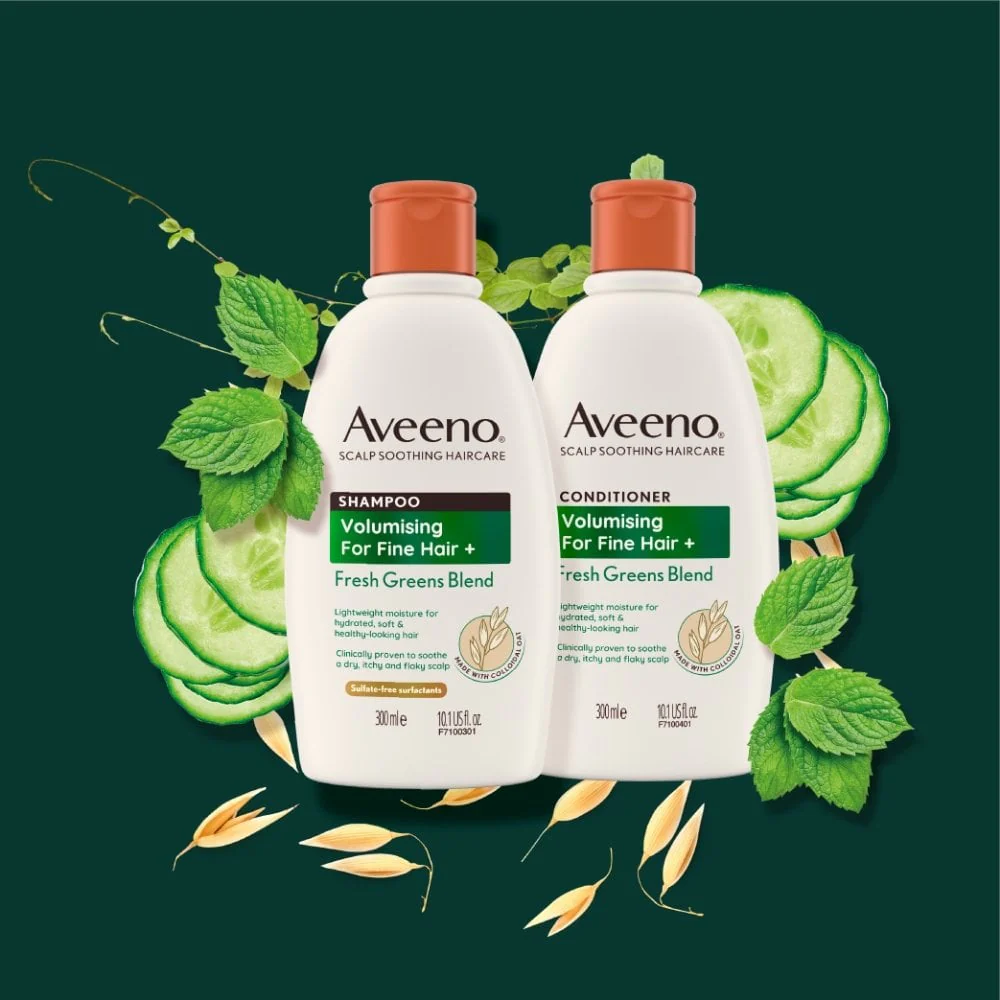 Aveeno Volumising+ Fresh Greens Blend Shampoo 300ml - Image 6