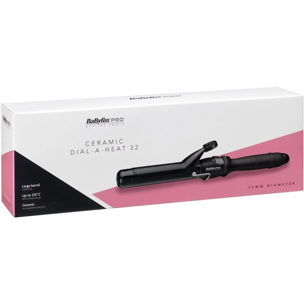 Babyliss Pro Ceramic Dial A Heat Curling Tong 32mm Black - Image 2