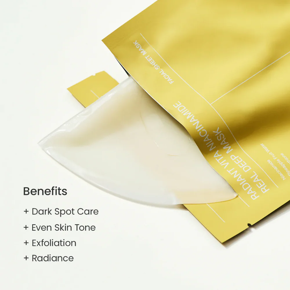 Biodance Radiant Vita Niacinamide Real Deep Mask 4 x 34g - Image 4