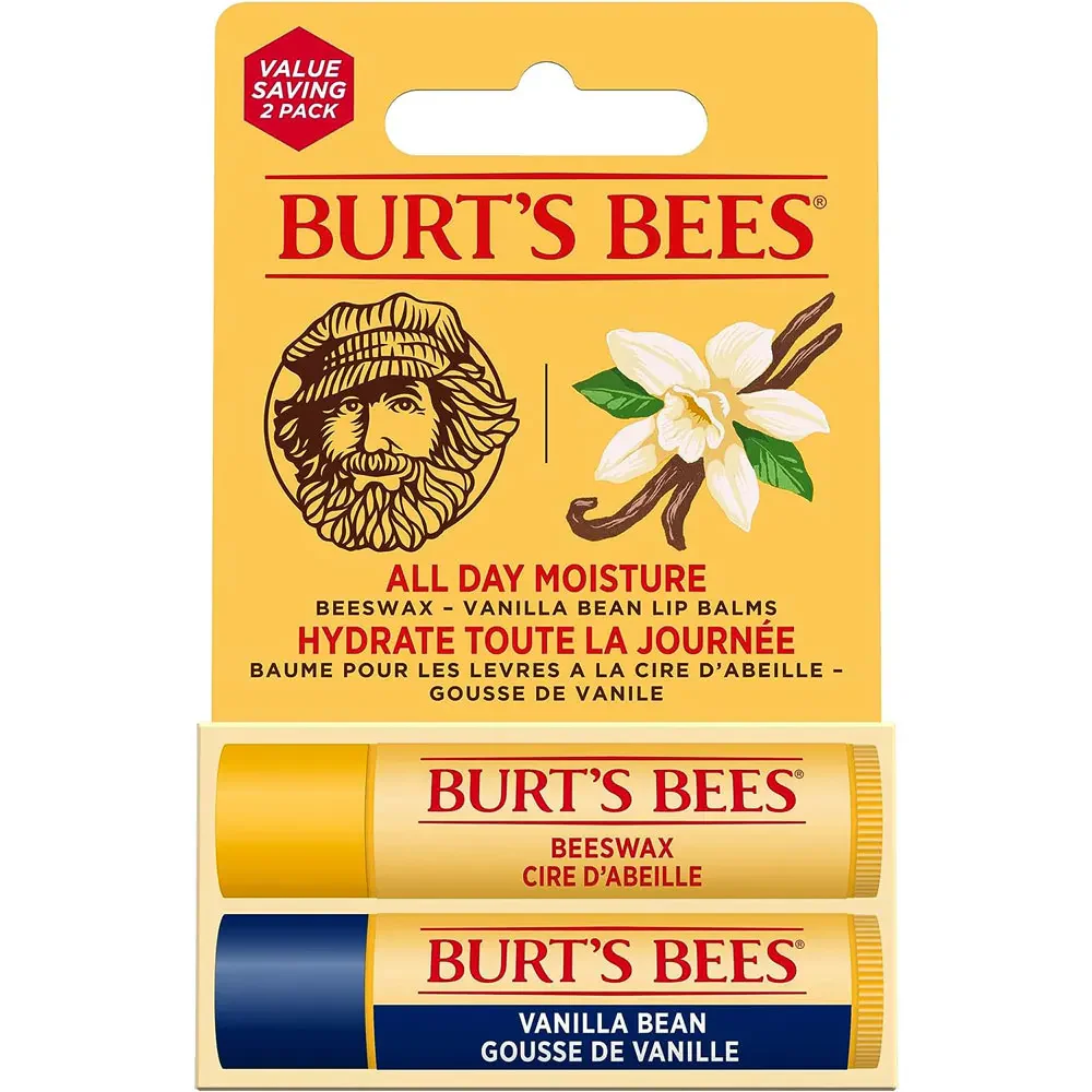 Burt's Bees Lip Balm Vanilla Bean Tube Duo 2 x 4.25g