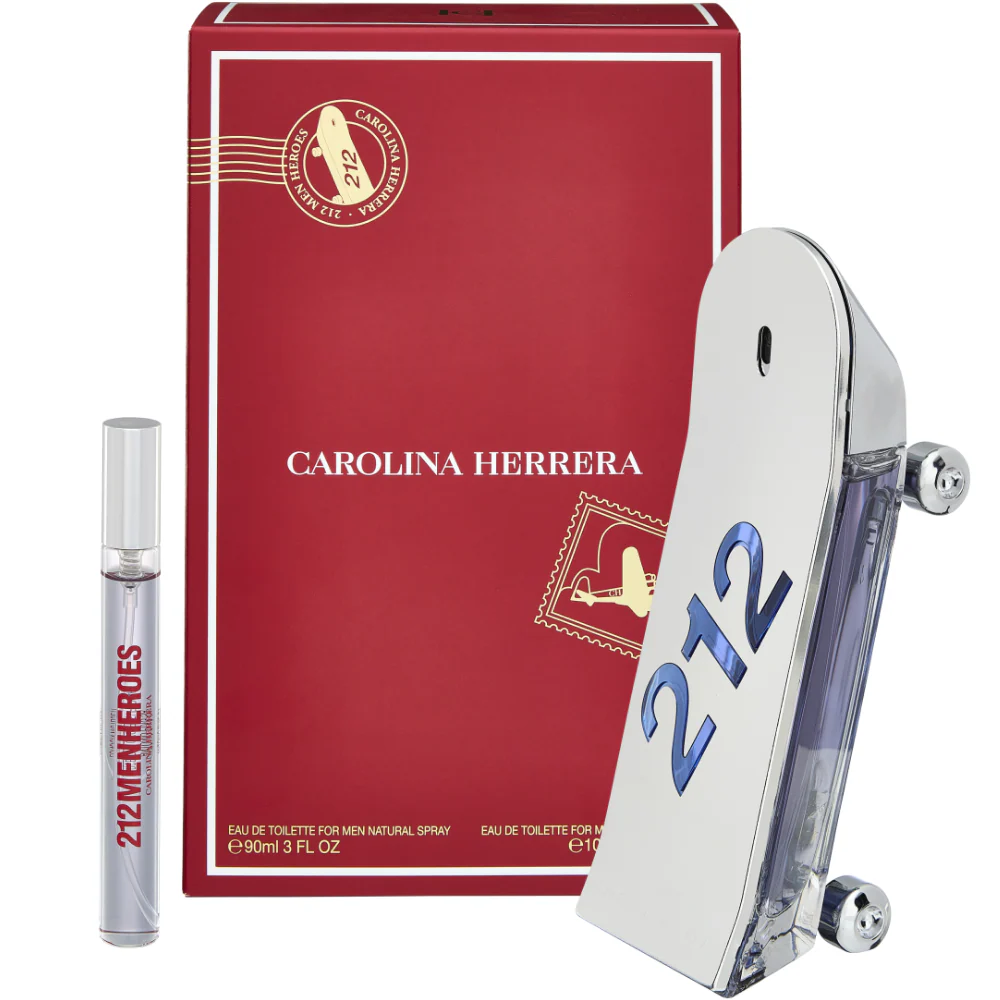 Carolina Herrera 212 Men Heroes Eau De Toilette Gift Set 90ml