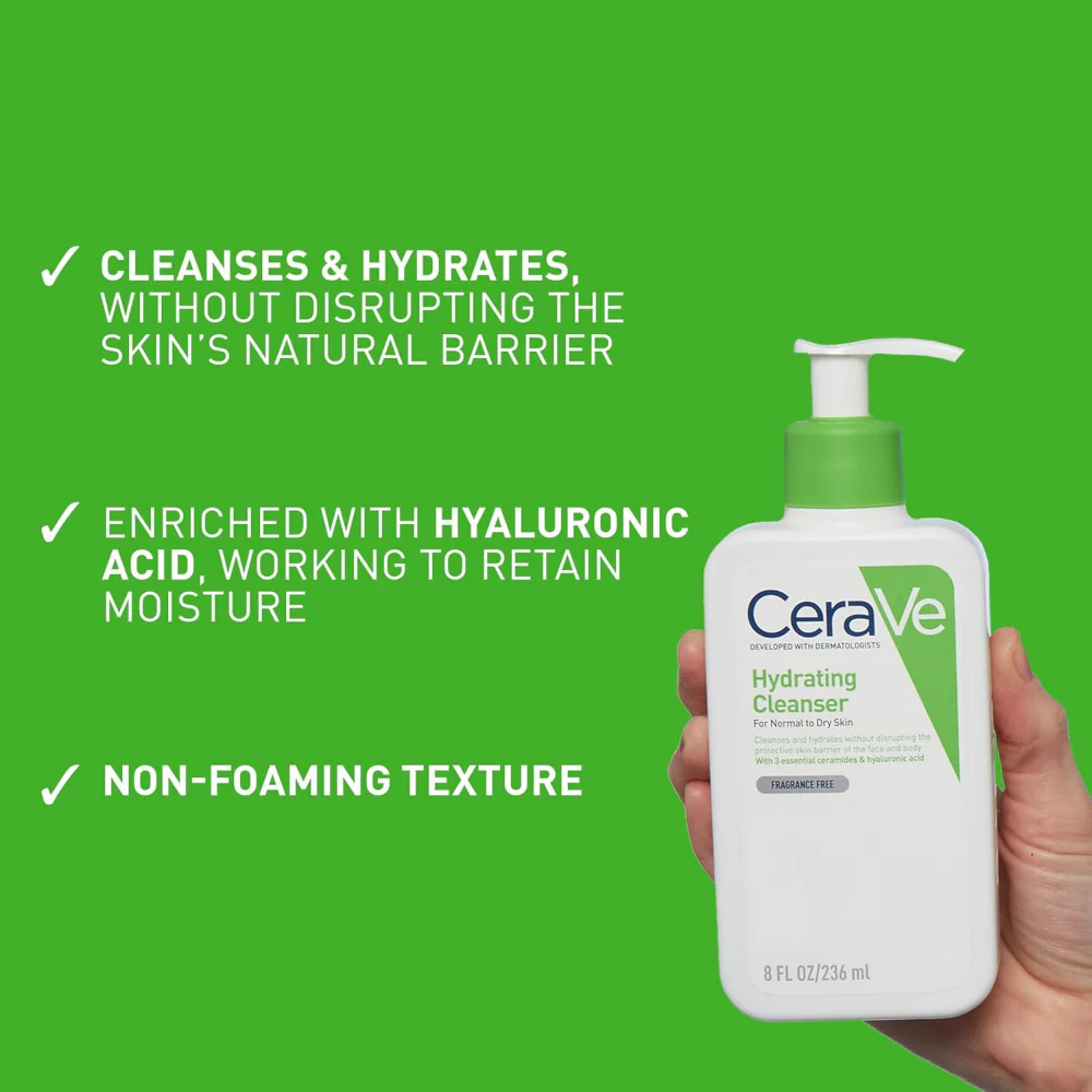 CeraVe Hydrating Cleanser 473ml - Image 4
