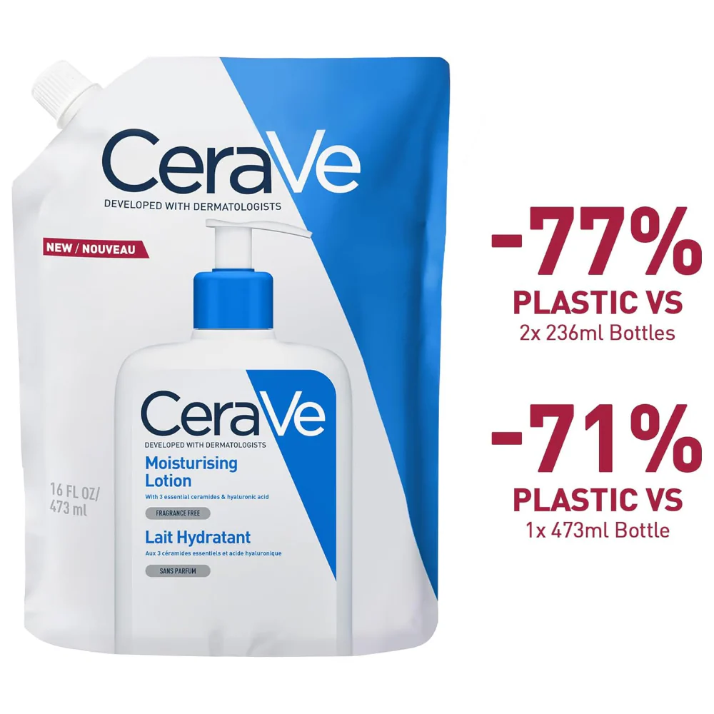 CeraVe Moisturising Cream Refill Pouch 473ml - Image 2
