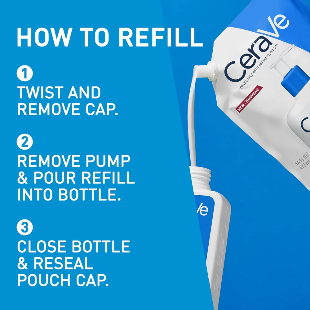 CeraVe Moisturising Cream Refill Pouch 473ml - Image 5