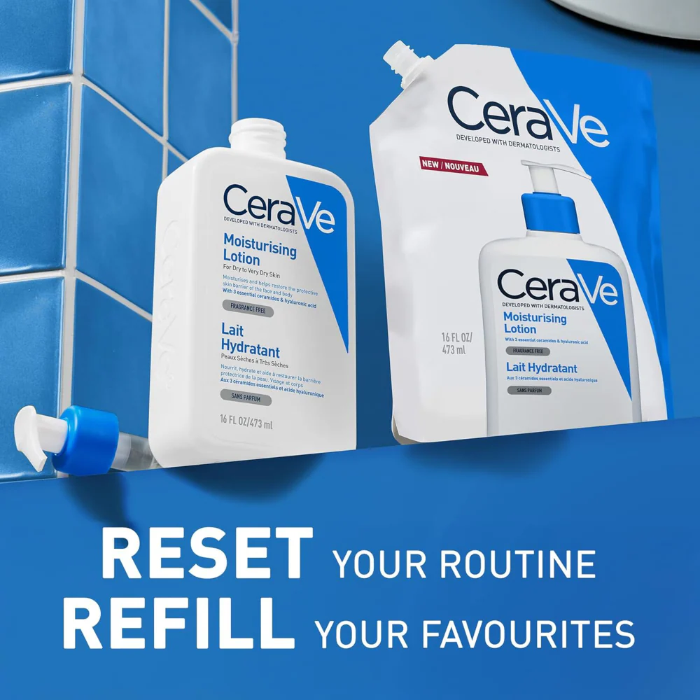 CeraVe Moisturising Lotion Refill Pouch 473ml - Image 3