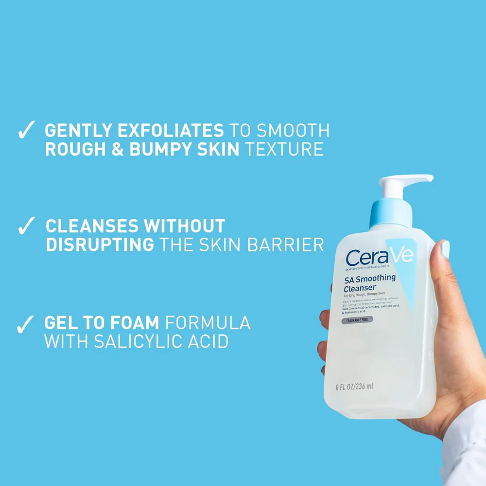 CeraVe SA Smoothing Cleanser 236ml - Image 3