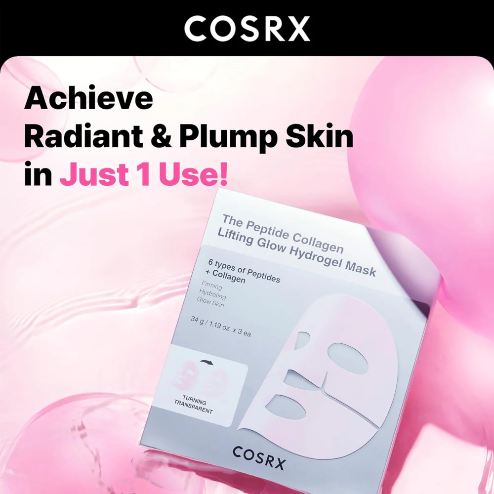 CosRx The Peptide Collagen Lifting Glow Hydrogel Sheet Mask 34g - Image 4