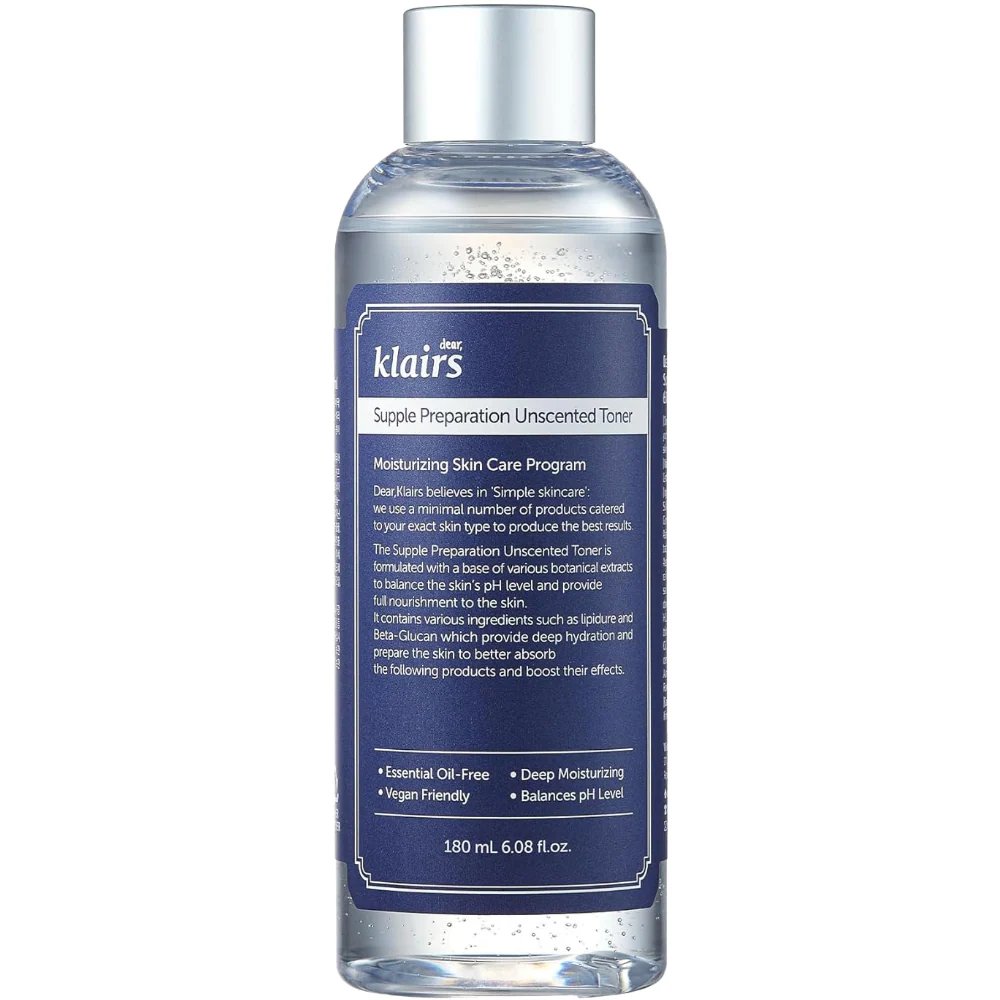 Dear, Klairs Supple Preparation Facial Toner Unscented 180ml