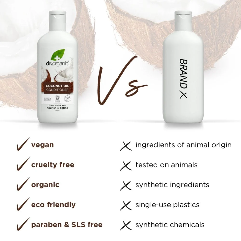 Dr. Organic Virgin Coconut Oil Conditioner 265ml - Image 5