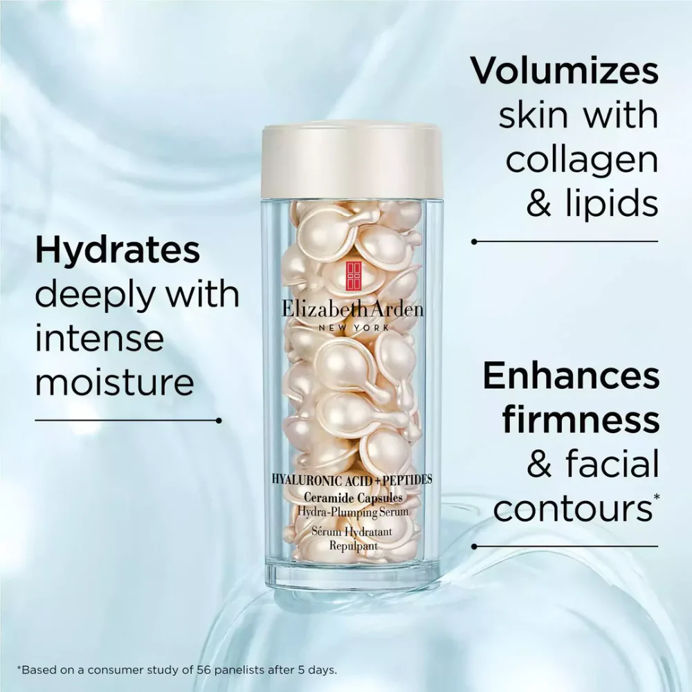 Elizabeth Arden Hyaluronic Acid Ceramide Capsules Hydra-Plumping Serum 90 Capsules - Image 6