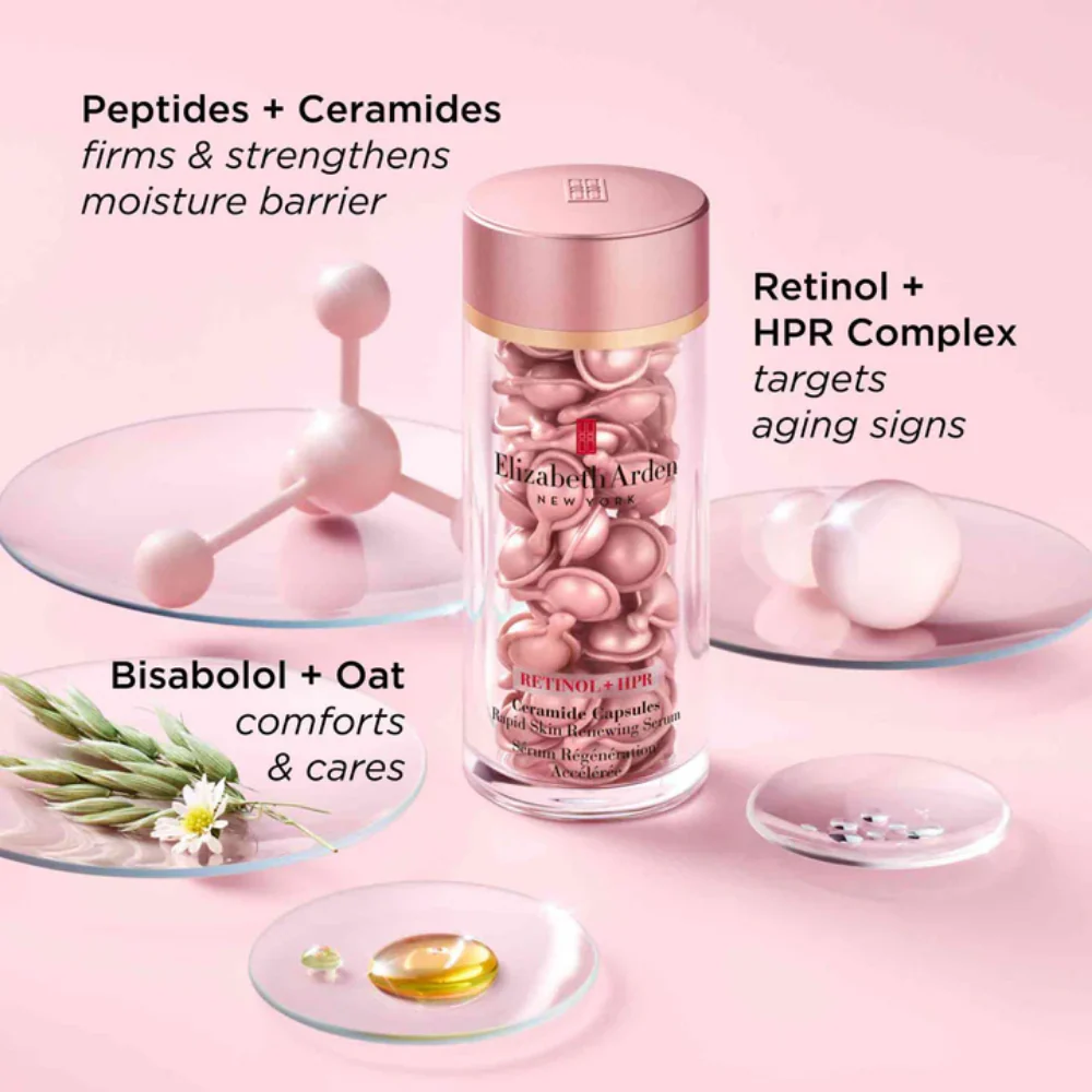 Elizabeth Arden Retinol + HPR Rapid Skin Renewing Ceramide Serum 60 Capsules - Image 7