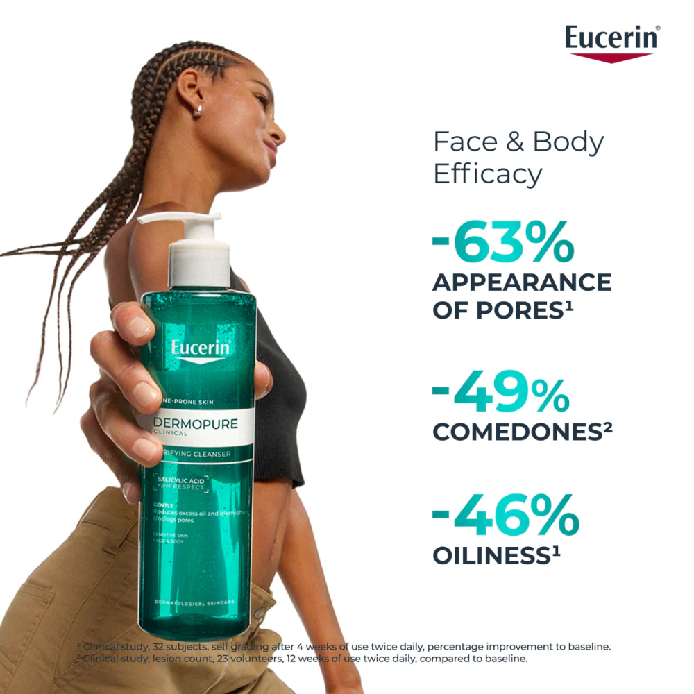 Eucerin DermoPure Clinical Purifying Cleansing Gel 400ml - Image 5