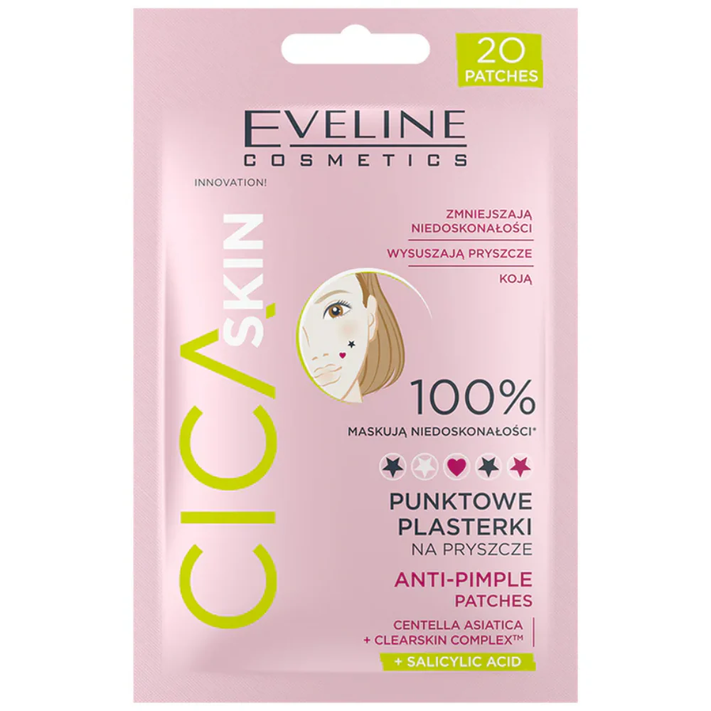 Eveline Cosmetics Cica Skin Anti-Pimple Hydrocolloid Spot Patches x20