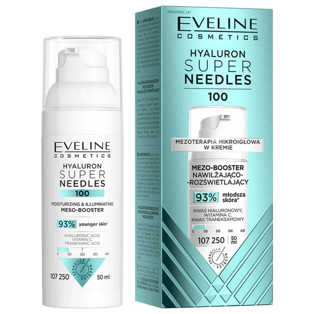Eveline Cosmetics Hyaluron Super Needles 100 Moisturising & Illuminating Meso-Booster 50ml