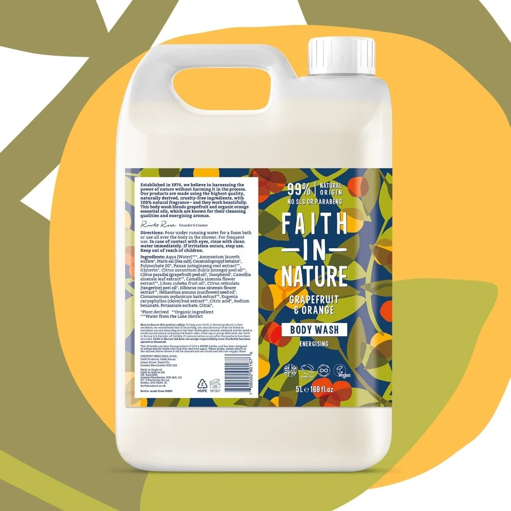 Faith In Nature Grapefruit & Orange Body Wash 5000ml - Image 2