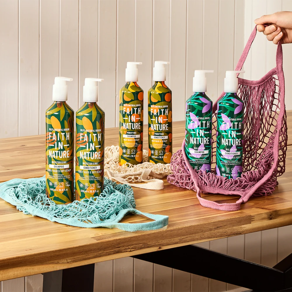 Faith In Nature Shea & Argan Shampoo Aluminium Bottle 500ml - Image 3