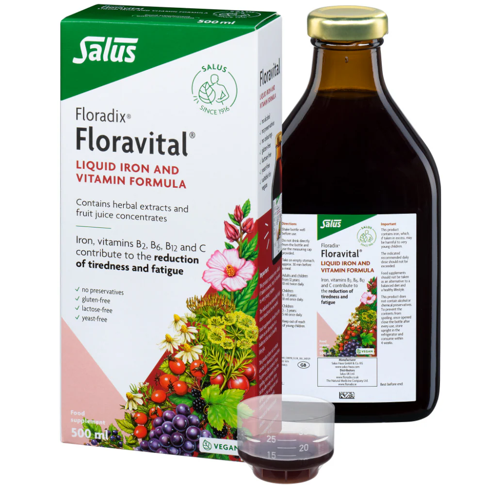Floradix Floravital Liquid Iron and Vitamin Formula 500ml - Image 2
