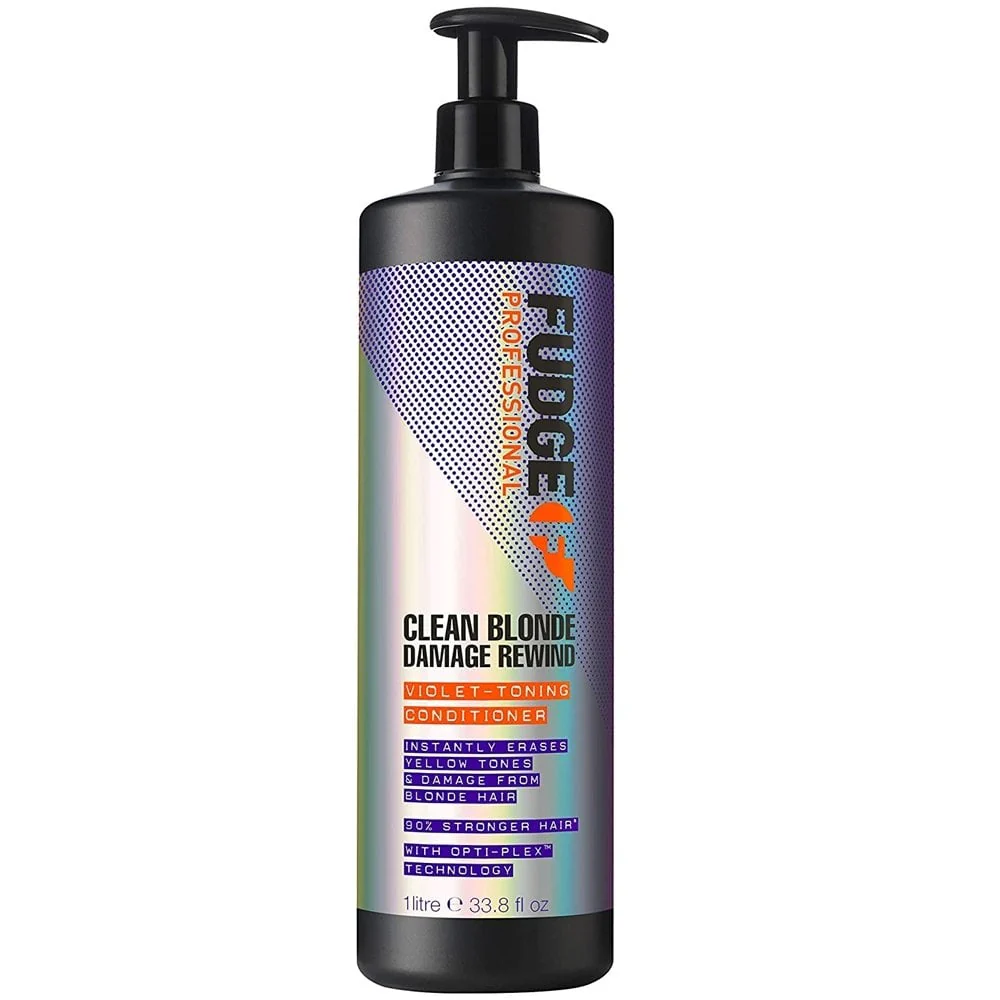 Fudge Professional Clean Blonde Violet Toning Shampoo & Damage Rewind Conditioner Twin 2 x 1000ml - Image 3