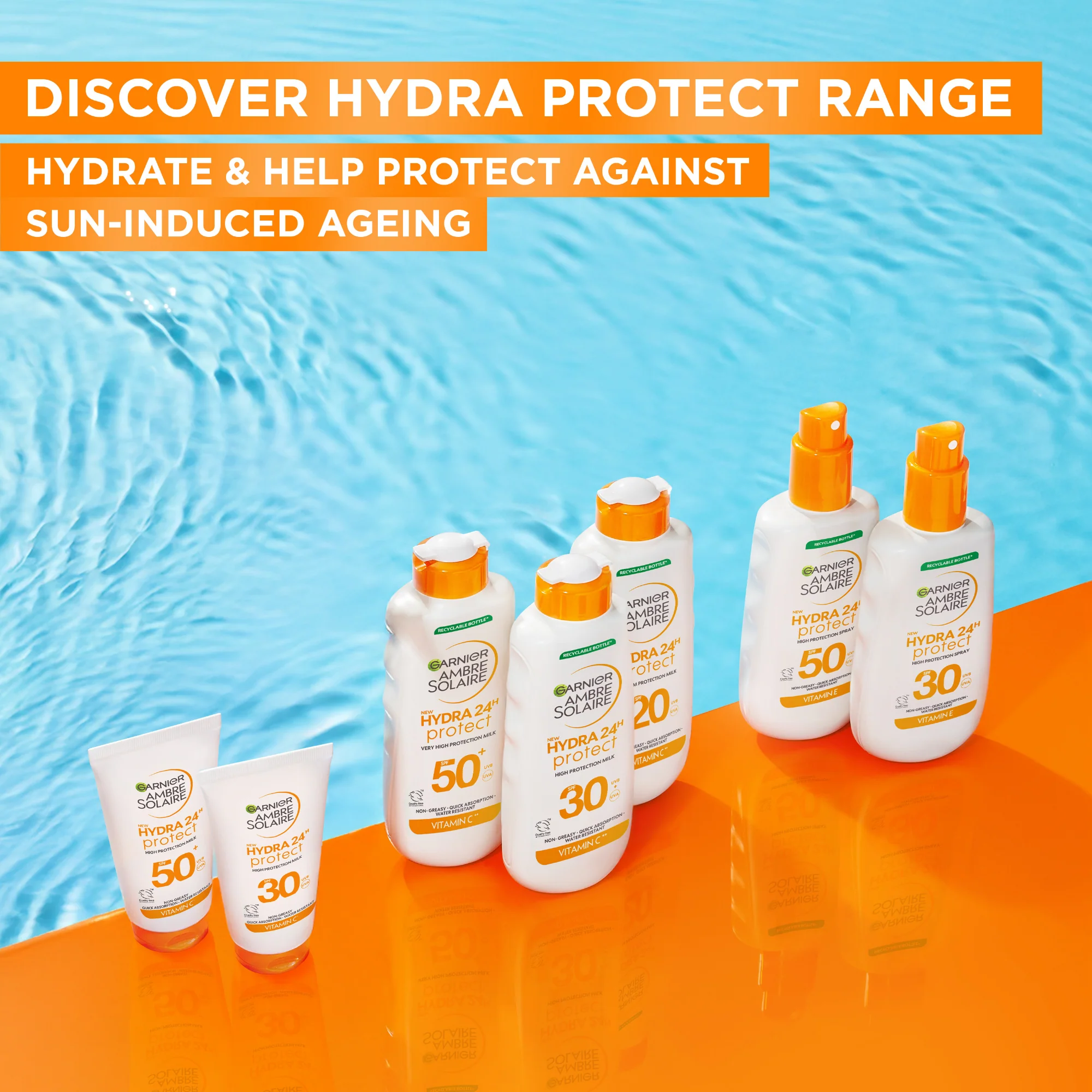 Garnier Ambre Solaire Hydra 24H Protect Sun Cream Spray SPF50 175ml - Image 8