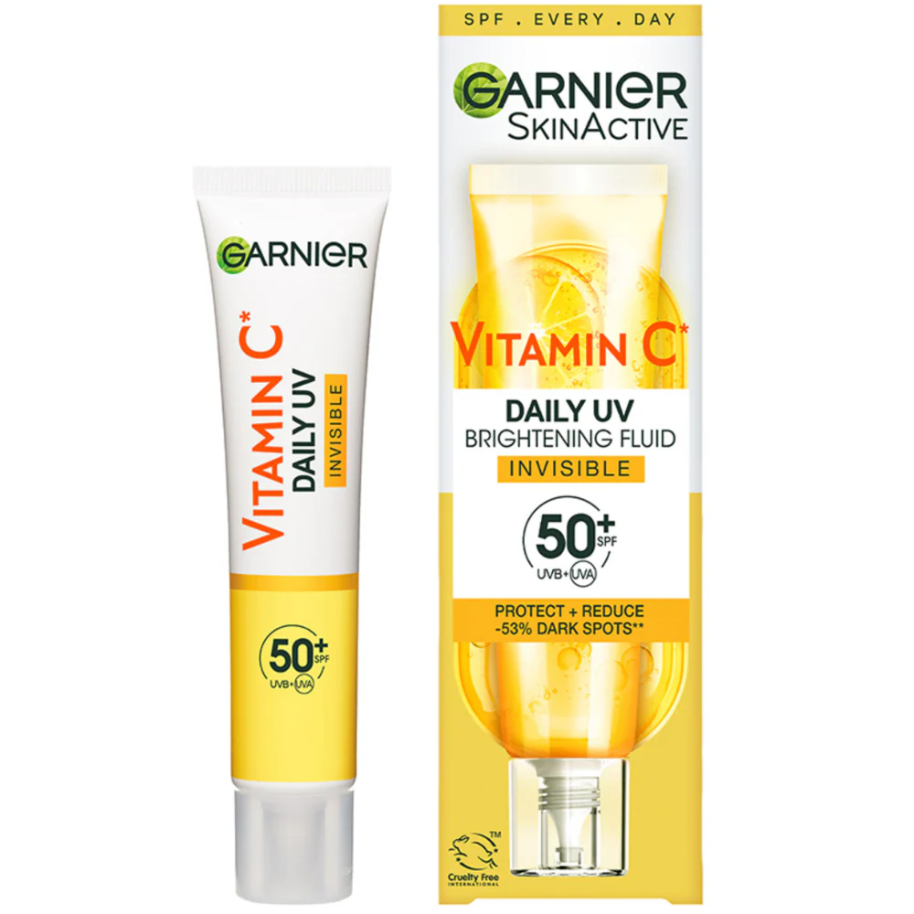 Garnier Skin Active Vitamin C* Daily UV Invisible Brightening Fluid SPF50+ 40ml