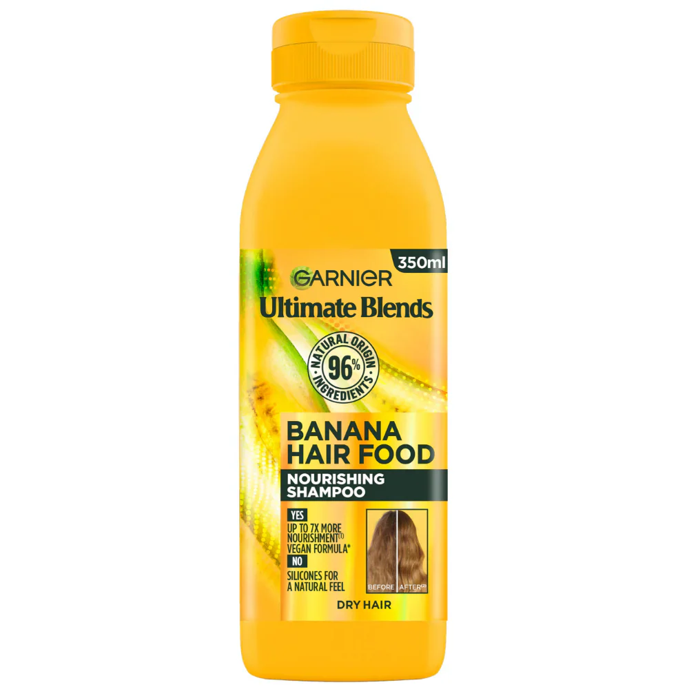 Garnier Ultimate Blends Banana Hair Food Nourishing Shampoo & Conditioner Twin 2 x 350ml - Image 2
