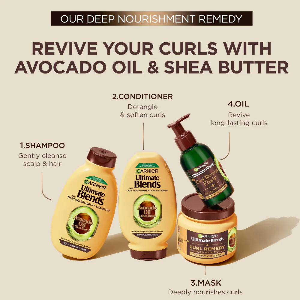 Garnier Ultimate Blends Curl Revival Elixir Avocado Oil & Shea Butter Deep Nourishment Oil 120ml - Image 8