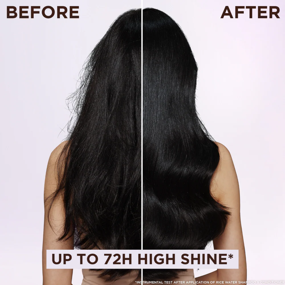 Garnier Ultimate Blends Rice Water Infusion Hair Remedy 72H Smooth & Shine Hair Mask 340ml - Image 4