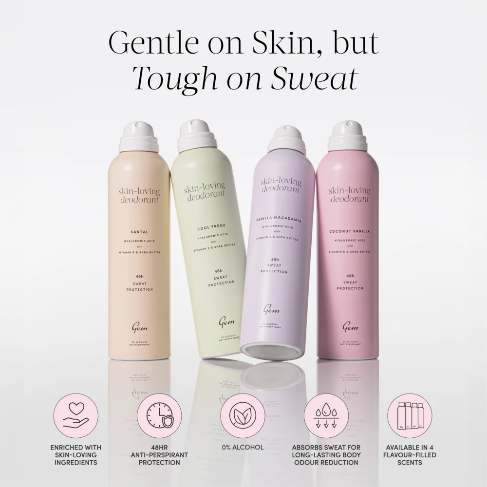 Gem Skin Loving Deodorant Spray Vanilla Macadamia 200ml - Image 6
