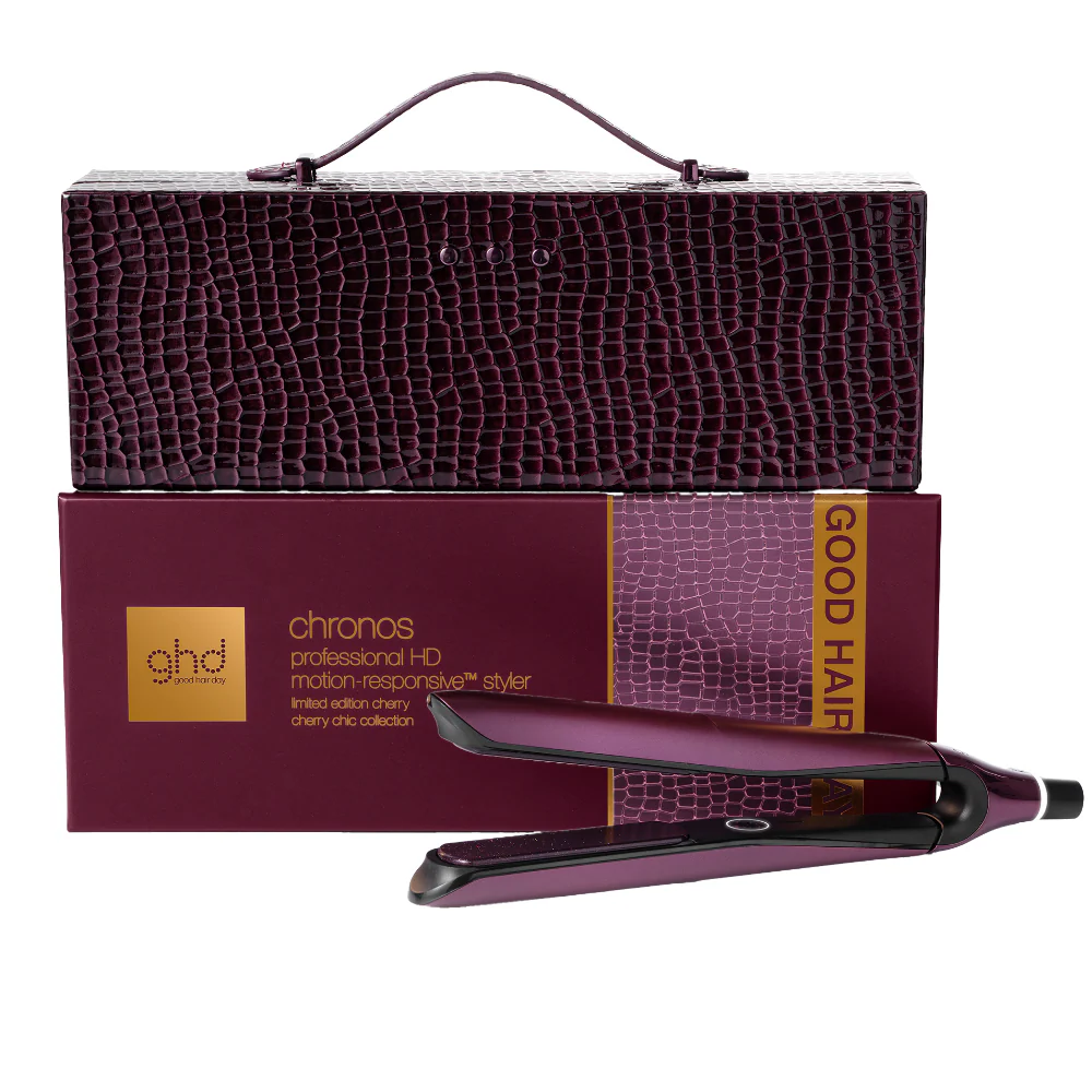 ghd Limited Edition Chronos Flat Iron Hair Straightener Cherry Chic Gift Set