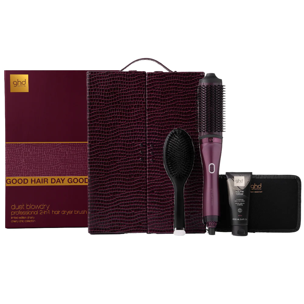 ghd Limited Edition Duet Professional 2-in-1 Blow Dry Brush Cherry Chic Gift Set