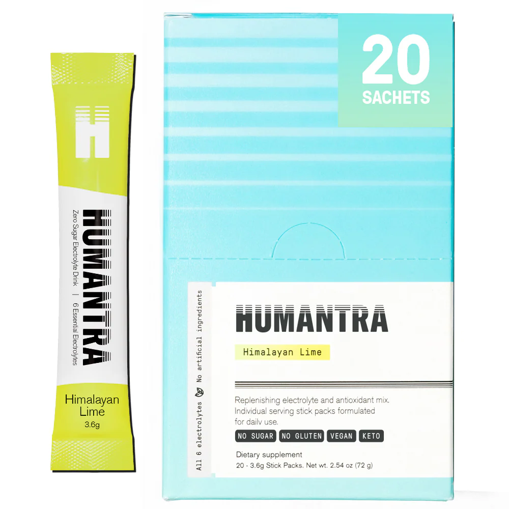 Humantra Himalayan Lime Electrolyte Powder Hydrating Supplement x20