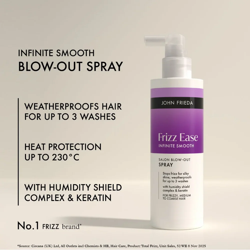 John Frieda Frizz Ease Infinite Smooth Salon Blow-Out Spray 200ml - Image 2