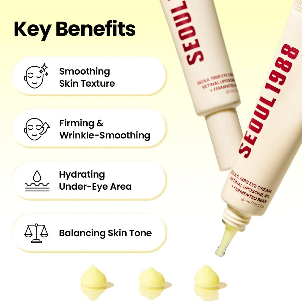 K-Secret Seoul 1988 Eye Cream: Retinal Liposome + Fermented Bean 30ml - Image 4