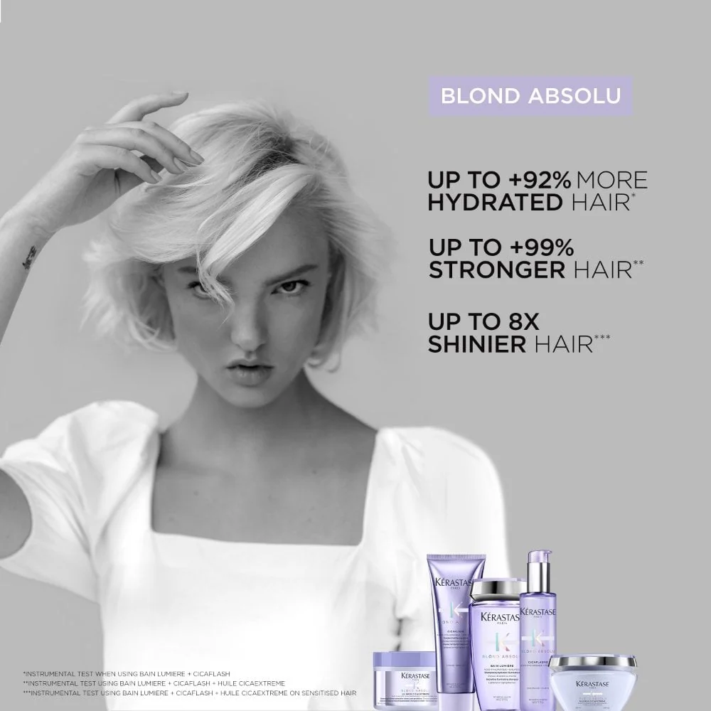 Kérastase Blond Absolu Bain Ultra-Violet Anti-Brass Purple Shampoo 250ml & Cicaflash Treatment 250ml Twin - Image 4