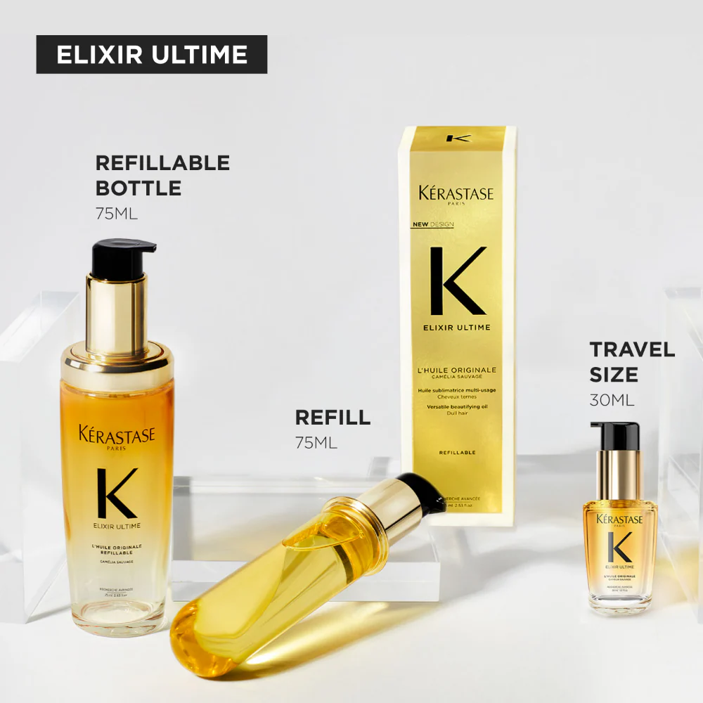 Kérastase Elixir Ultime L'Huile Originale Hair Oil Refill 75ml - Image 12