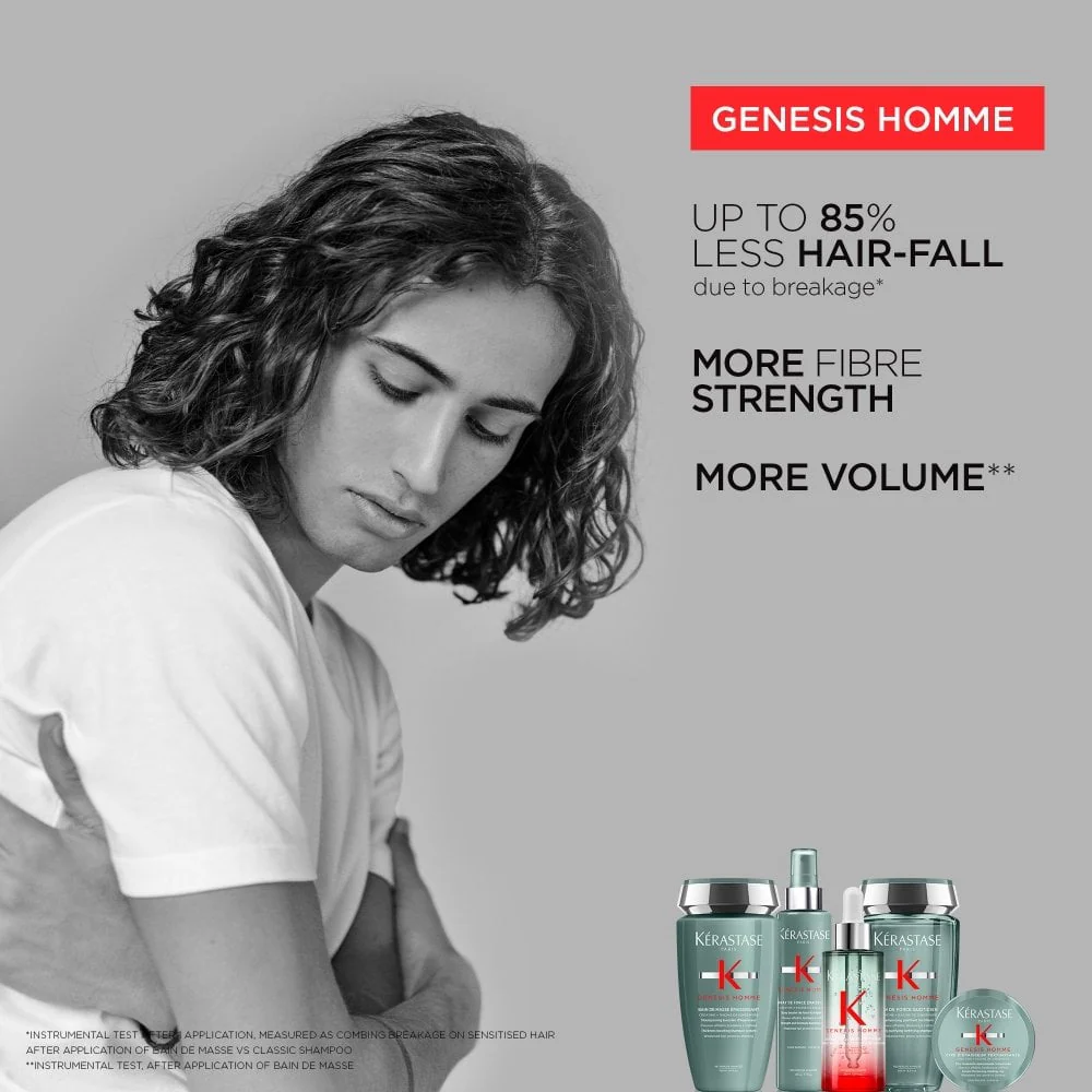 Kérastase Genesis Homme Serum Anti-Chute Fortifiant Anti Hair-Fall Serum 90ml - Image 3