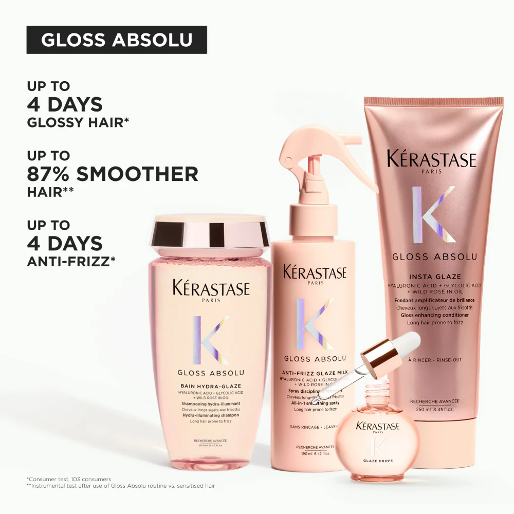 Kérastase Gloss Absolu Bain Hydra-Glaze Hydra-Illuminating Shampoo Refillable Bottle 500ml - Image 2