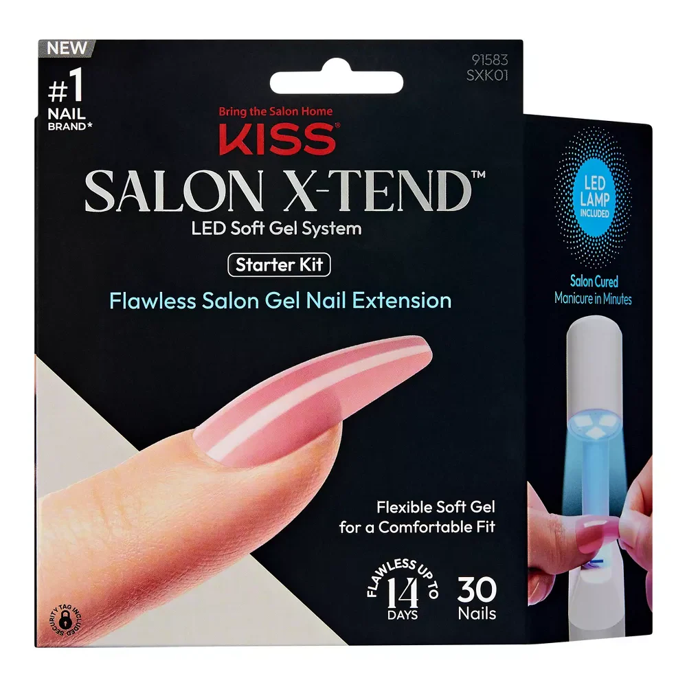 Kiss Salon X-tend LED Soft Gel System Starter Kit Tone 30x