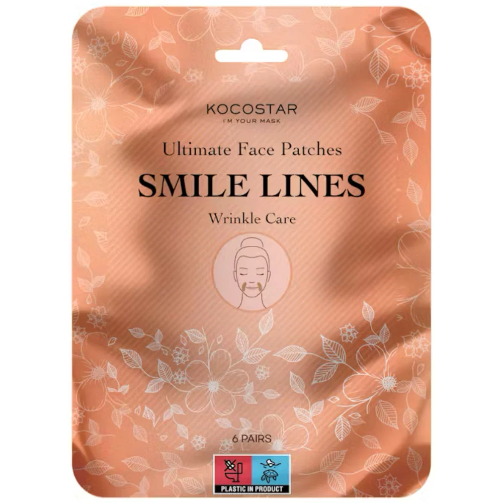 KOCOSTAR Ultimate Face Patches Smile Lines Wrinkle Care Patches x6