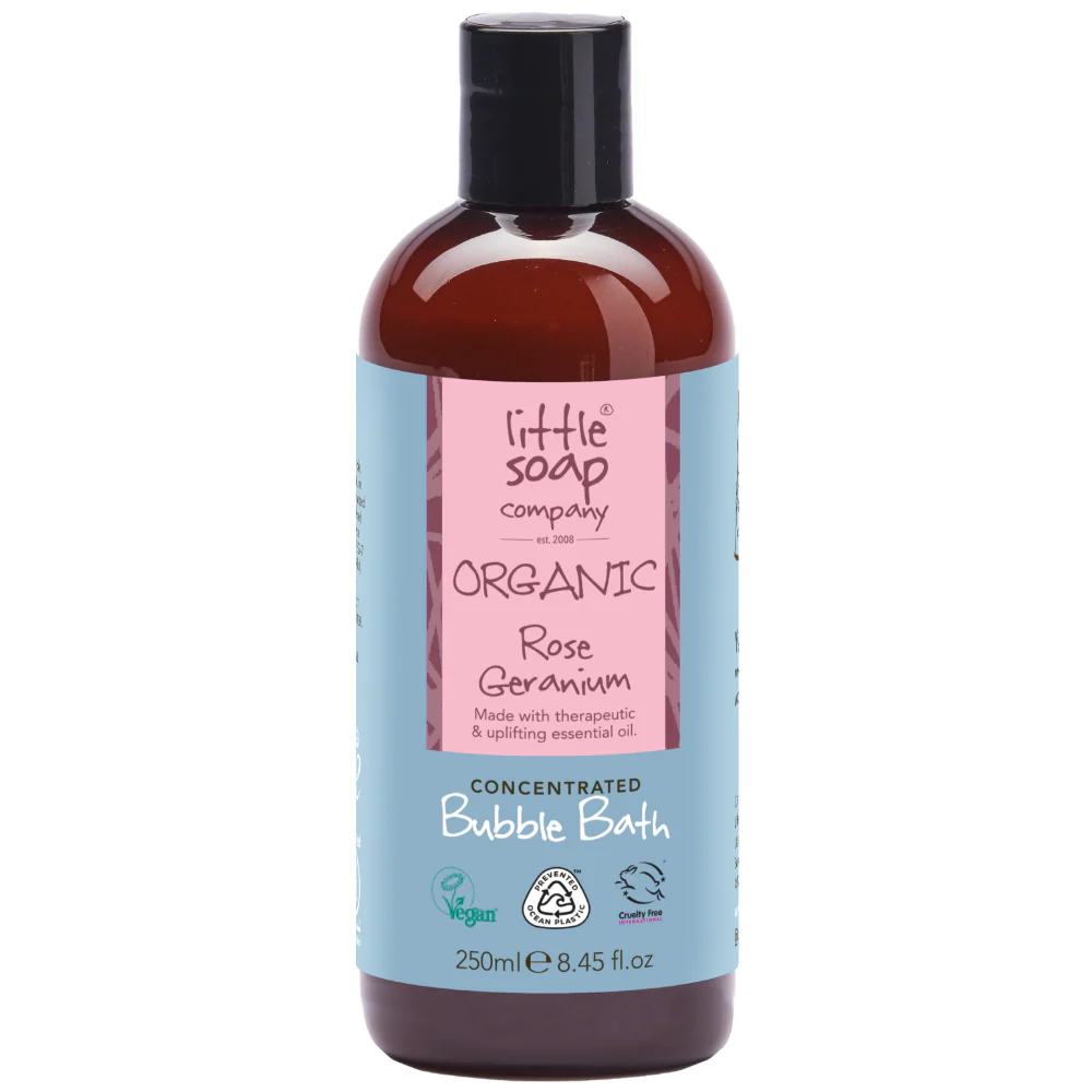 Little Soap Company Organic Concentrated Bubble Bath Pure Rose Geranium 250ml