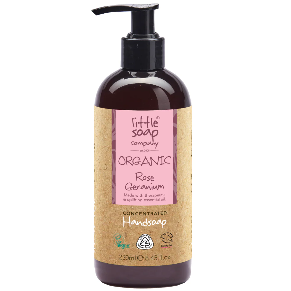 Little Soap Company Organic Hand Soap Pure Rose Geranium 250ml